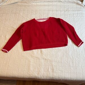 Anthropologie Red Sweater